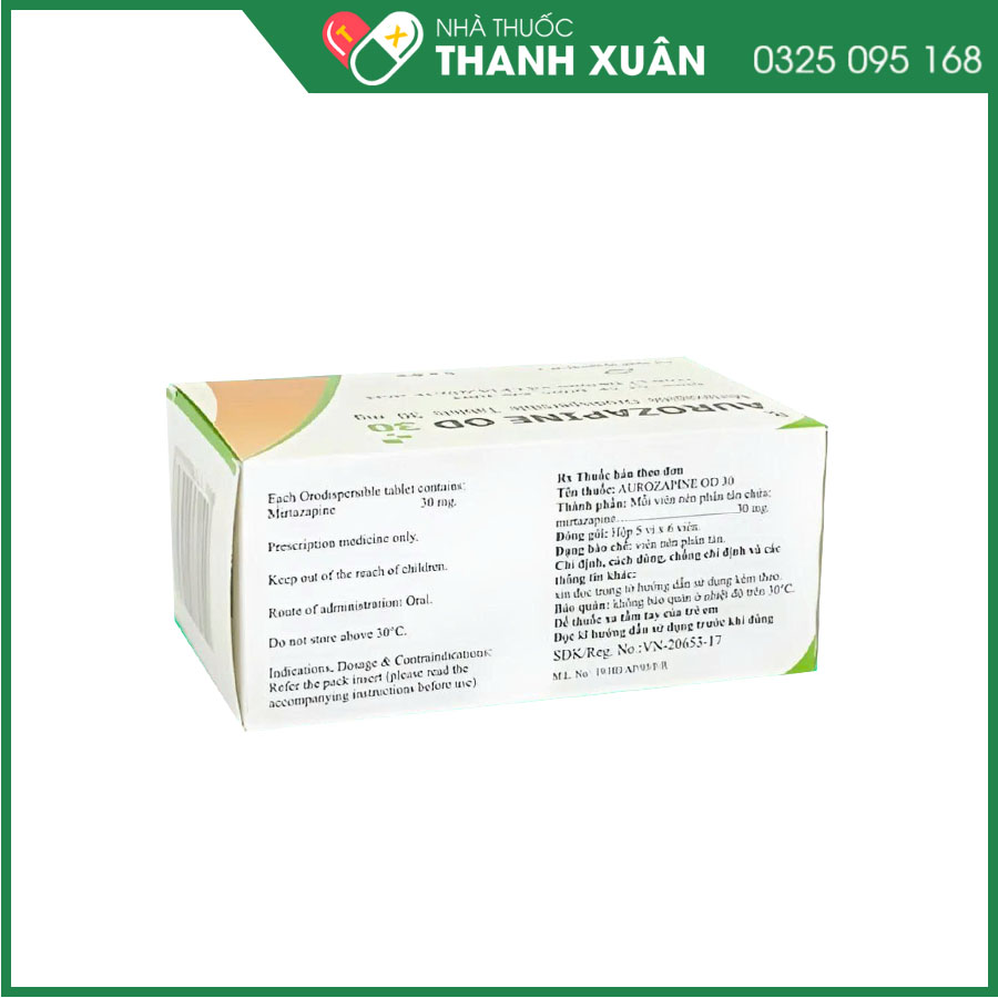 Aurozapine OD 30 điều trị bệnh trầm cảm